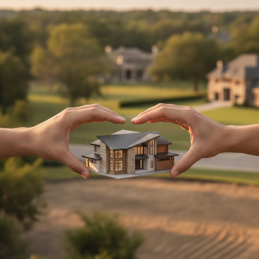 A proven home design being set onto a new high-end lot
